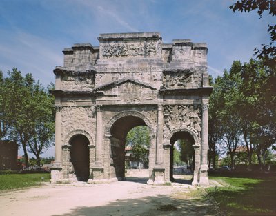 View of the Arc de Triomphe from the South Side by Roman